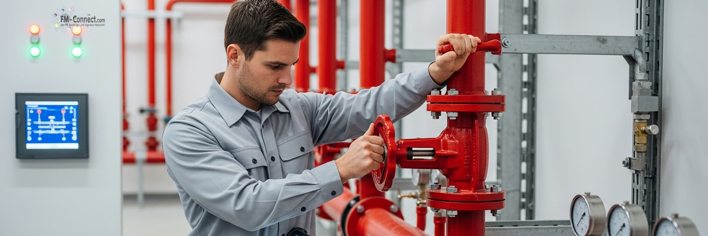 Wiederinbetriebnahme der Sprinkleranlage nach Wartung oder Störung zur Sicherstellung des Brandschutzes